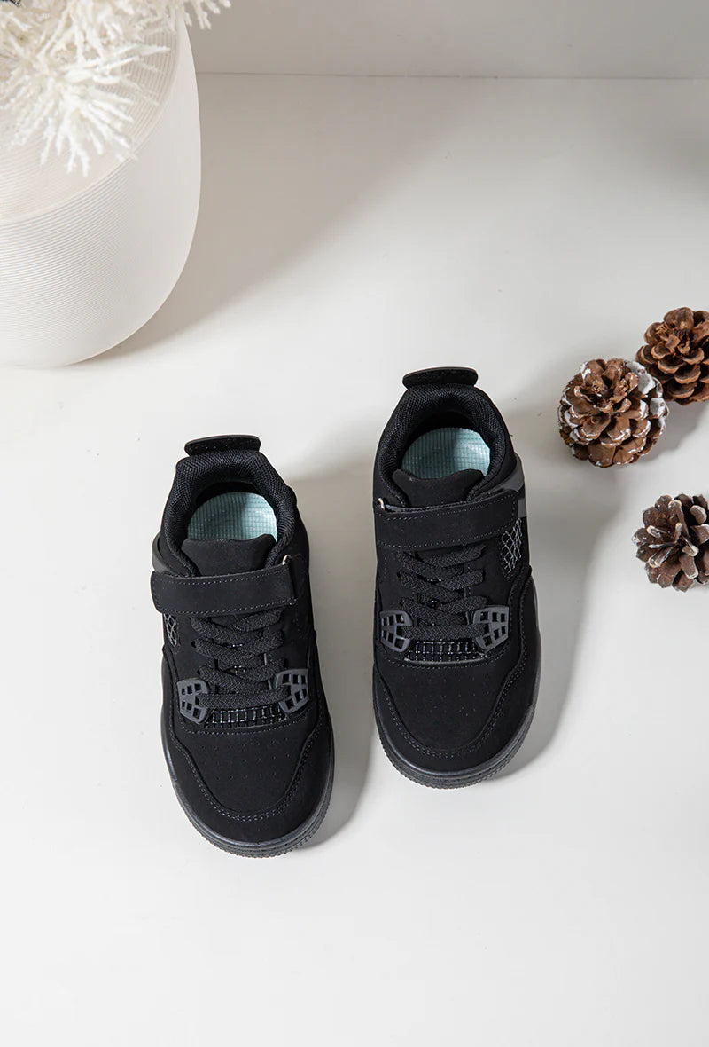 Sneakers con velcro per bambini – Scarpe sportive per bambini – Comode e leggere – Nere