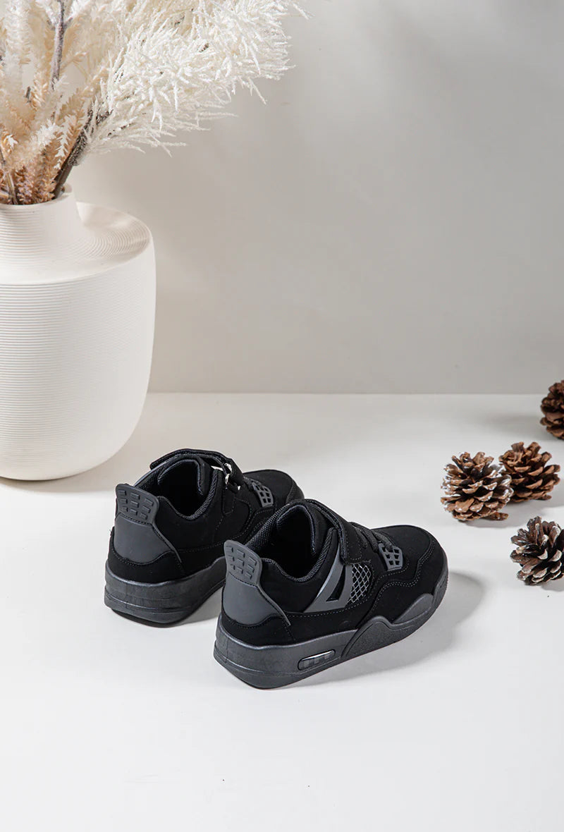 Sneakers con velcro per bambini – Scarpe sportive per bambini – Comode e leggere – Nere