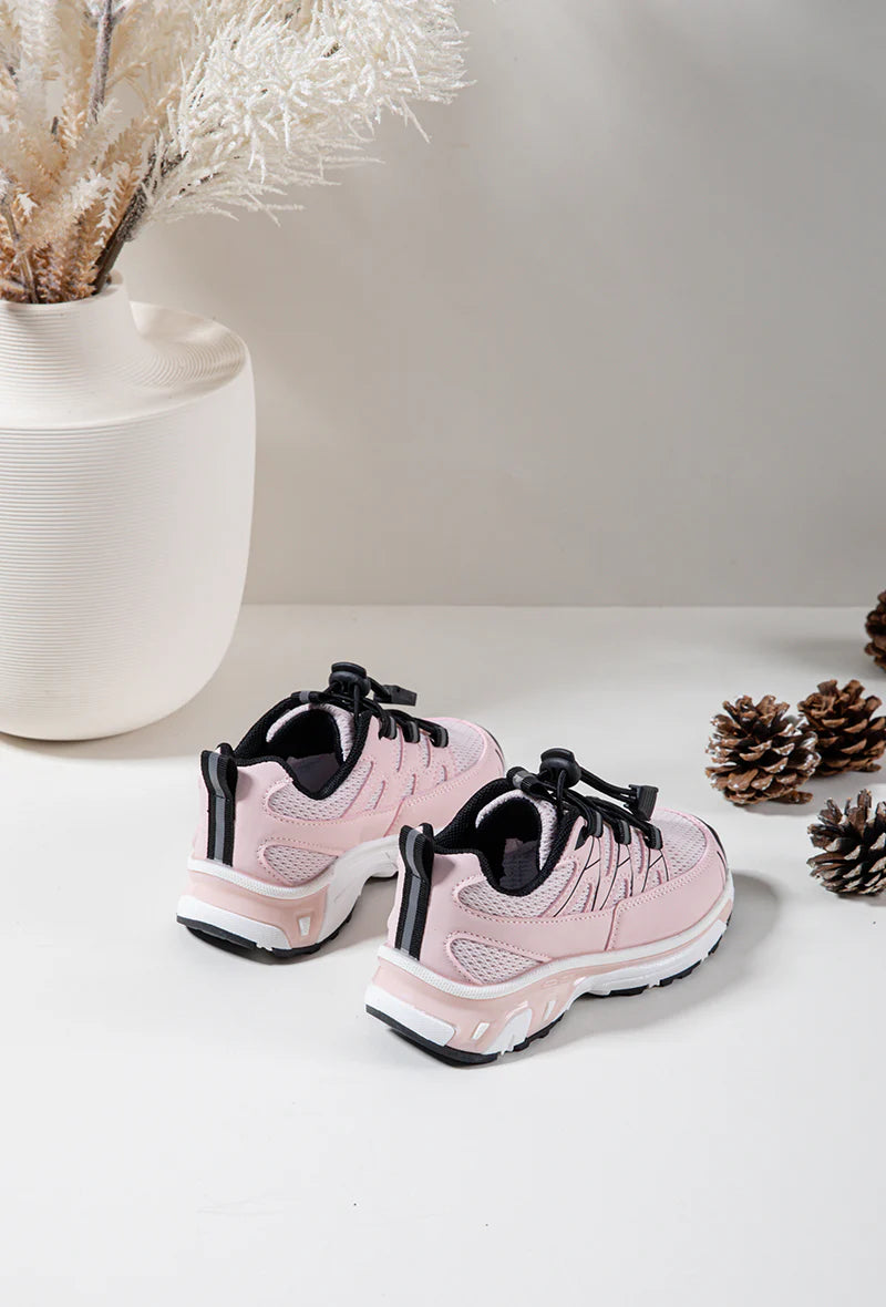 Sneakers sportive per bambini – Scarpe per bambini – Rosa e nero – Comfort e supporto
