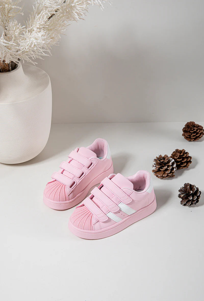 Sneakers con velcro per bambini – Scarpe per bambini – Rosa – Comfort e stile quotidiano