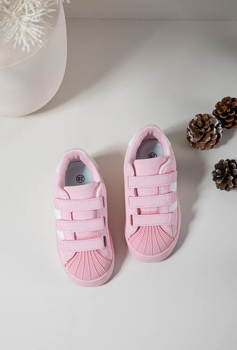 Sneakers con velcro per bambini – Scarpe per bambini – Rosa – Comfort e stile quotidiano