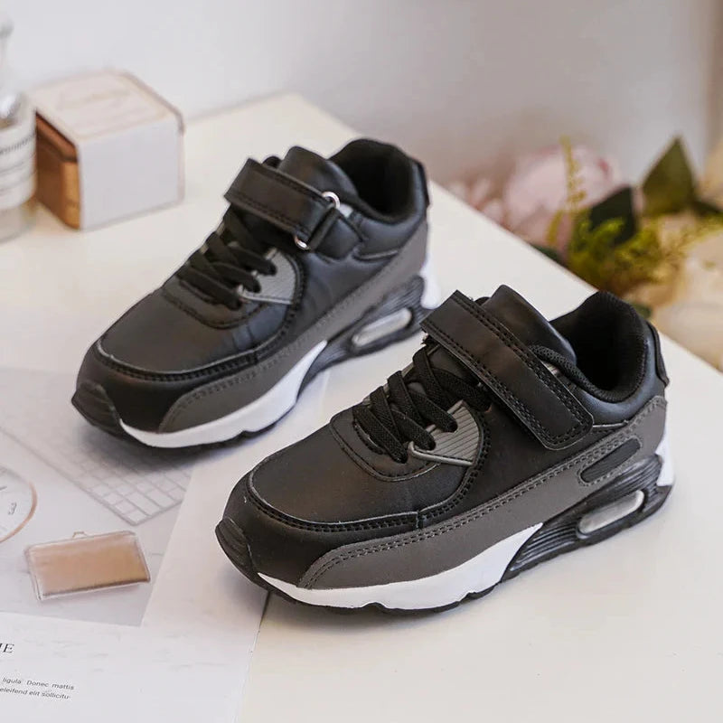 Sneakers con velcro per bambini – Scarpe sportive per bambini – Comode e leggere – Nere