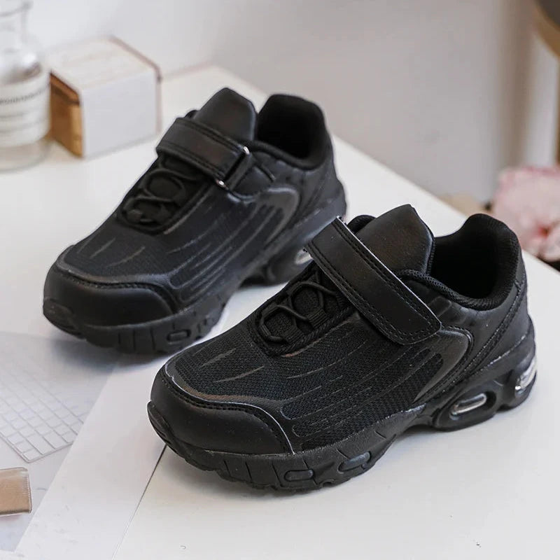 Sneakers con velcro per bambini – Scarpe sportive per bambini – Comode e leggere – Nere