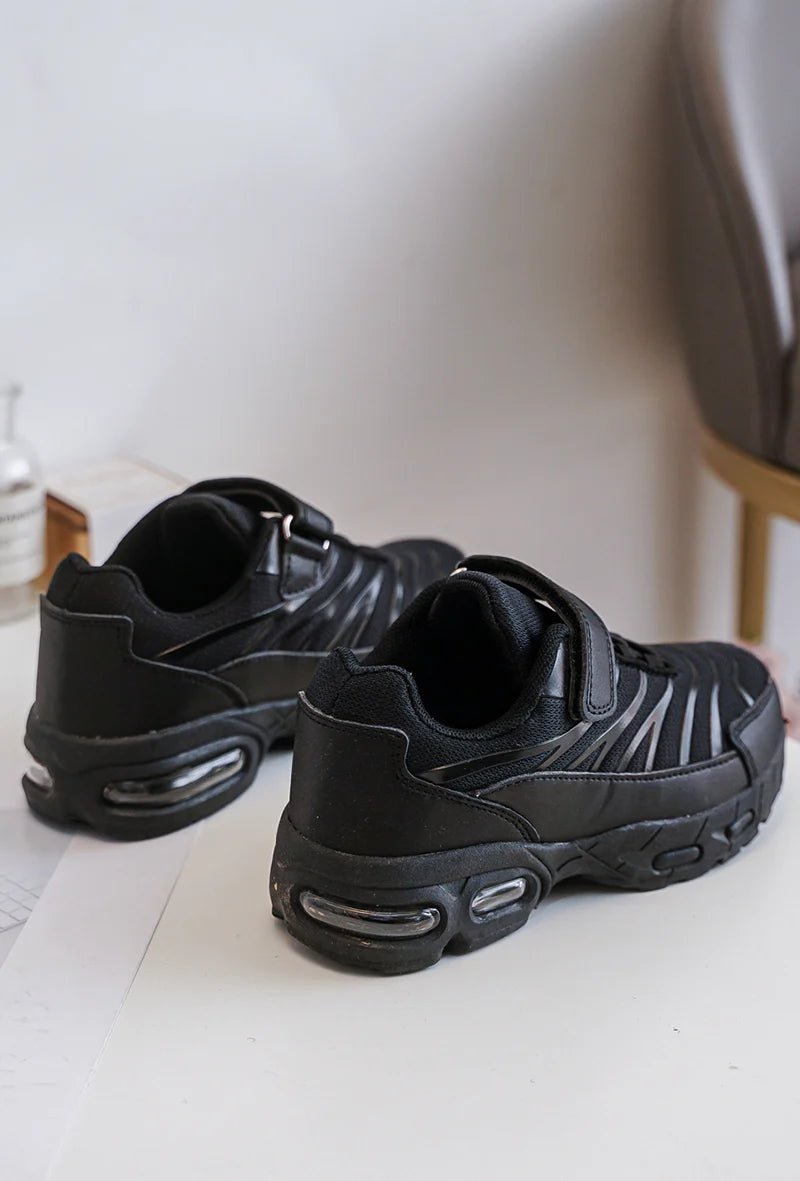 Sneakers con velcro per bambini – Scarpe sportive per bambini – Comode e leggere – Nere