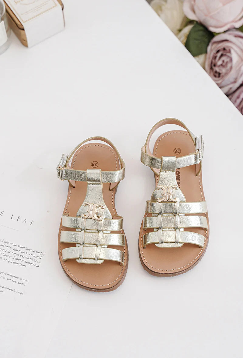 Sandalo viola dorato